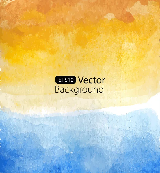 Vector background of watercolor seascape — Stock vektor