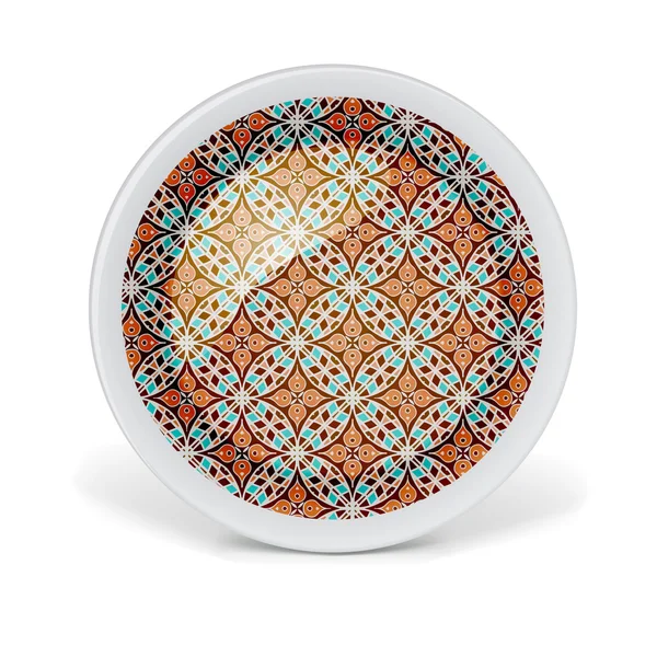 Dekorativní talíř s klasickým vzorem — Stock fotografie