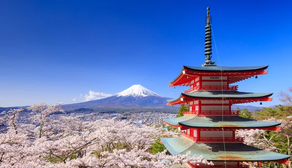 MT. Fuji με Chureito παγόδα, Φουτζιγιόσιντα, Ιαπωνία — Φωτογραφία Αρχείου