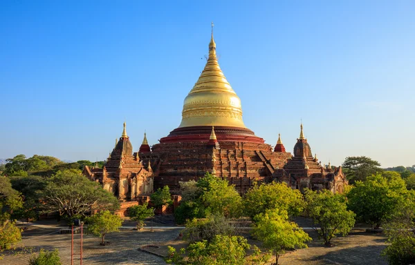 Pagode Dhammayazika au coucher du soleil, Bagan, Myanmar — Photo