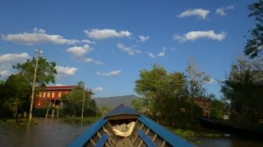 Tekne yüzen geleneksel köy, Inle Gölü, Myanmar gidiş