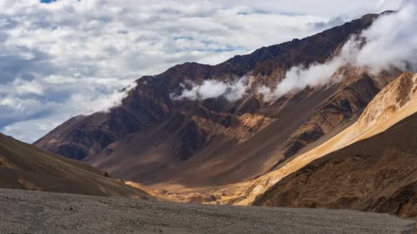 Timelapse Pangong Gölü Ladakh Jammu Kashmi Hindistan — Stok video