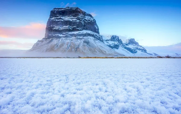 Lomagnupur Montagna Nella Stagione Invernale Islanda Europa — Foto Stock