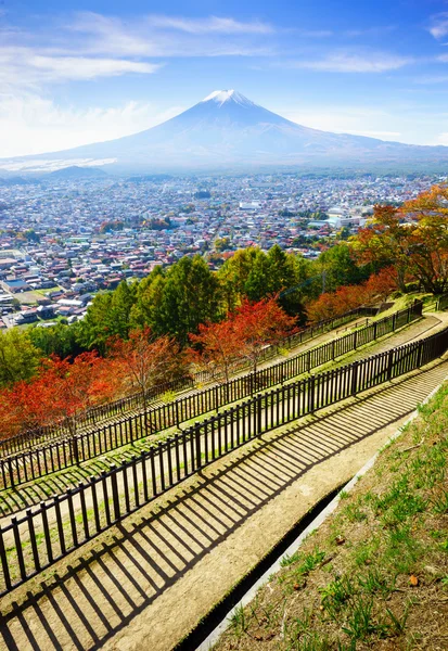 Vista aérea do Monte Fuji, Fujiyoshida, Japão — Fotografia de Stock