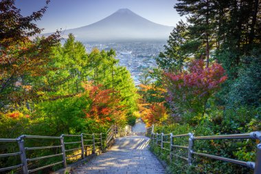 Stairway to Mt. Fuji Fujiyoshida, Japan  clipart