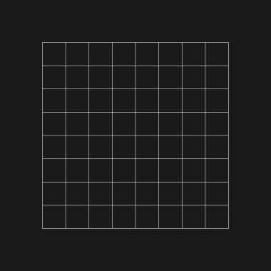 Digital retro cyber grid. Retrofuturistic design element. Grid in cyberpunk 80s style. Rectangular geometry for poster, cover, merch in retrowave style. Vector