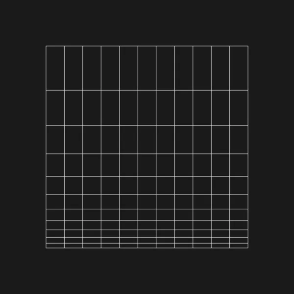 Digital cyber retro logarithmic grid. Retrofuturistic design element. Grid in cyberpunk 80s style. Rectangular geometry for poster, cover, merch in retrowave style. Vector — Wektor stockowy