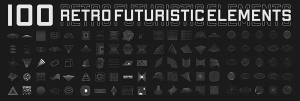 Geçmişe dönük tasarım elementleri. Perspektif şebekeleri, tüneller, RETRO başlığı, kutup şebekesi, geometri, portallar, yerçekimi görselleştirmesi. 80 'lerin siber punk tarzı tasarım elemanları. Vektör