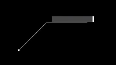 Yüksek teknoloji stili animasyonlu Arıza Çağrı HUD çerçevesi. Alfa.