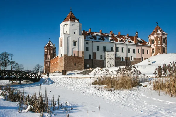 Замок в городе Мир Беларуси. Средневековый замок Мир — стоковое фото