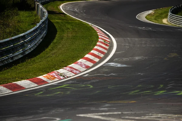 Vista da pole position em uma pista de corrida . — Fotografia de Stock