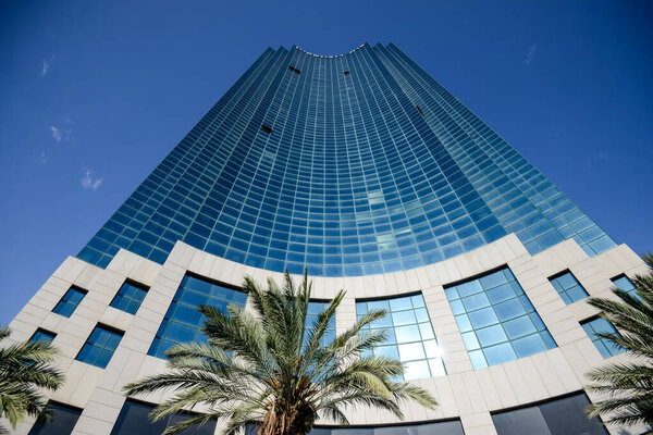 Israel. Tel Aviv. APRIL 15, 2015. Rubinstein Building is a famous skyscraper in Tel Aviv, Israel. 