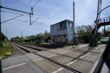Hamburg. Almanya. - 7 Mayıs 2016, şehir tatili. Şehir şenlikleri. Turistler ve eğlence türleri.