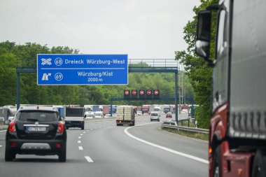 STUTTGART, GERMANY - Haziran 2016: Otoban otomobili