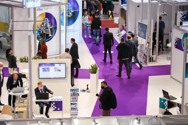 Minsk. Belarus - 05.31.2021 - Pavilions at the exhibition, a general plan. Pavilions at the Tibo exhibition in Minsk, Belarus. — Stock Photo, Image