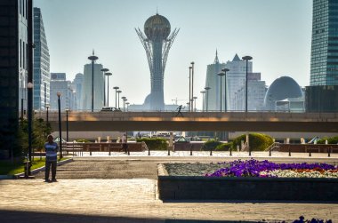 Nur-Sultan.Kazakistan: 03.09.2013 - Baiterek InNur-Sultan 'ın yapısı