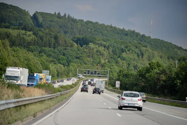 Nurburg, Rhineland-Palatinate Germany - August 20, 2015. Road to Nurburgring Royalty Free Stock Images