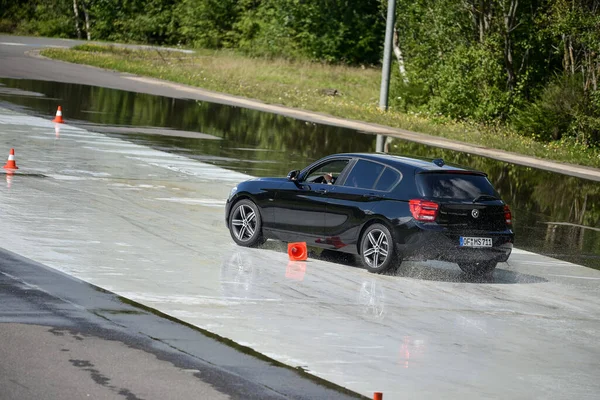 stock image Nurburg, Rhineland-Palatinate Germany - August 20, 2015. Training center test and training in driving skills to the Nurburgring