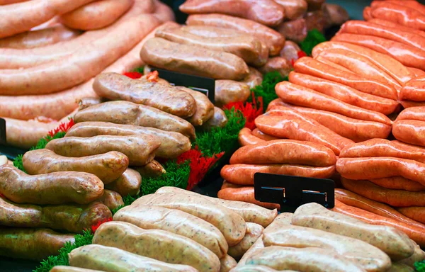 Fine food Speciality sausages — Stock Photo, Image