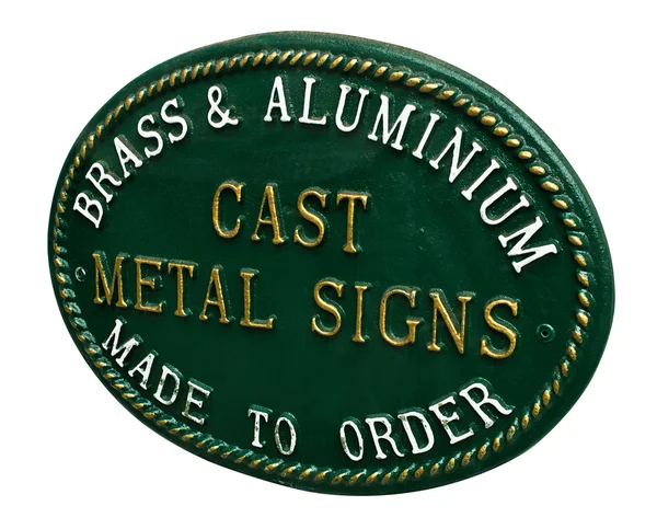 Cast Iron Sign — Stock Photo, Image