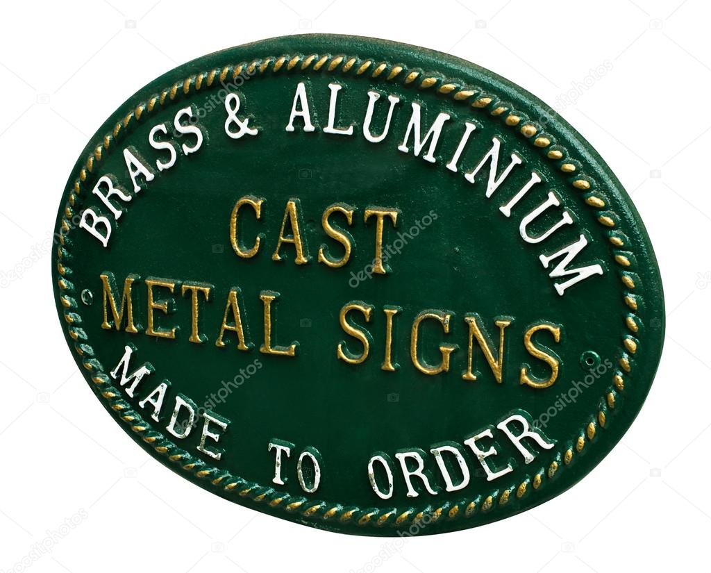 Cast Iron Sign