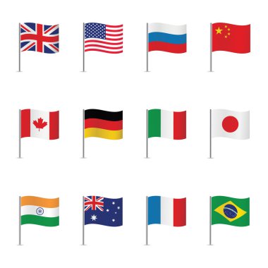 World flags. Vector set. clipart