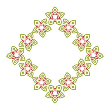 Beyaz bir arka planda çiçek elması tasarımı. Vektör illüstrasyonu.