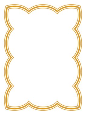 Altın kenarlı çerçeve. Vektör illüstrasyonu.