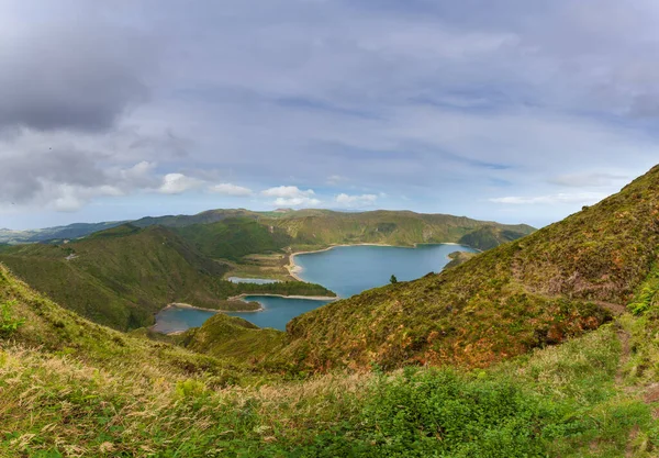 Azores Portugal Hermosa Laguna Isla Sao Miguel Destino Viaje Impresionante —  Fotos de Stock