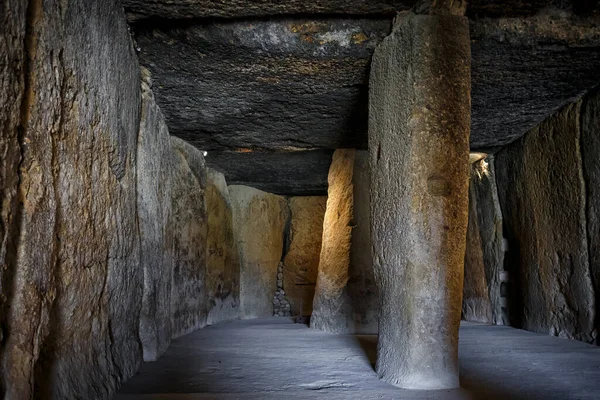 Dolmen Menga Находится Испанском Городе Антекера Малага Covered Gallery Dolmen — стоковое фото