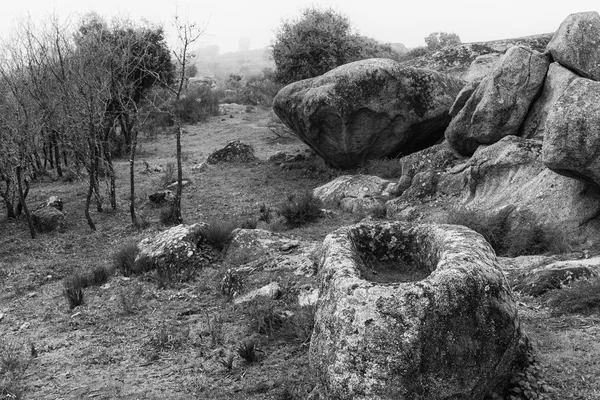 Paisaje en el Área Natural de Barruecos (España) ). — Foto de Stock