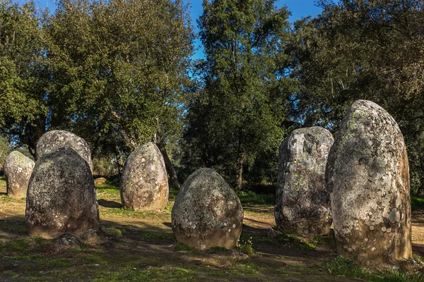 Cromlech de Almendres. Evora, Portugal. — Foto de Stock