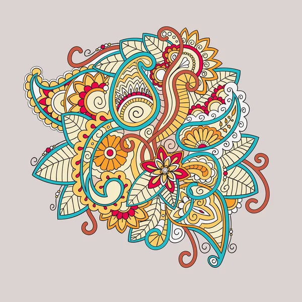 Цветочные декоративные каракули — стоковый вектор