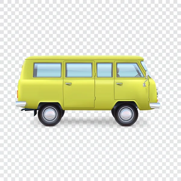 Minibus sur fond transparent — Image vectorielle