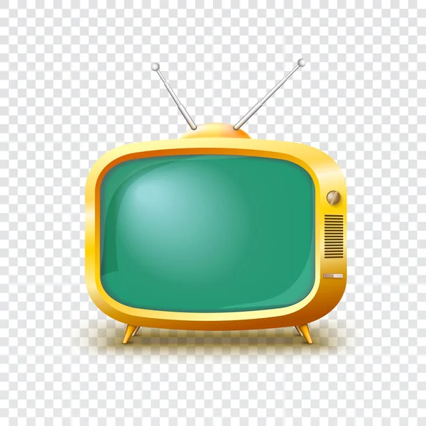 Antiguo icono de TV en blanco — Archivo Imágenes Vectoriales