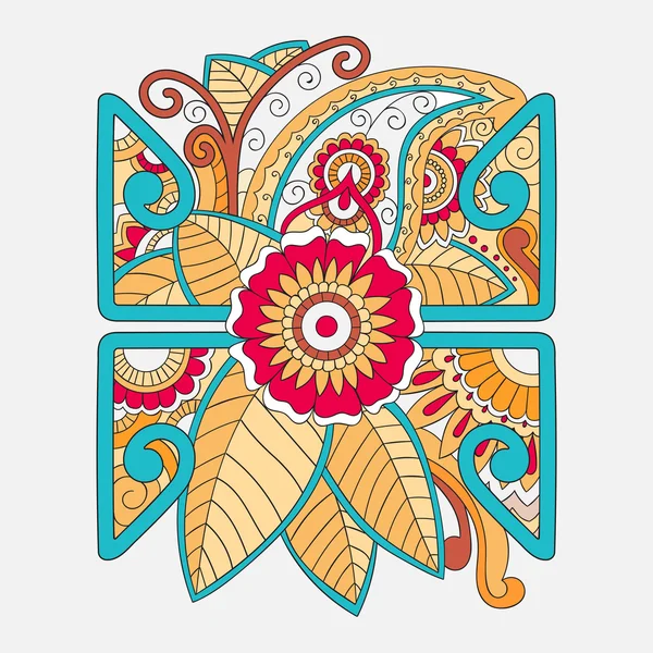 Patrón de garabato ornamental floral — Vector de stock