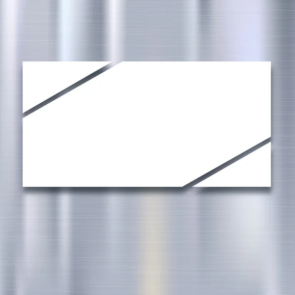 Banner auf Metall Textur Hintergrund — Stockvektor
