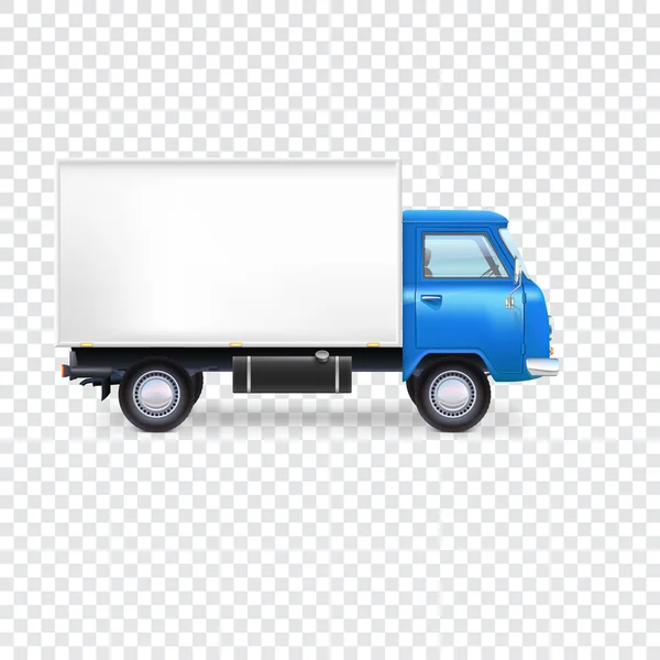 Delivery van on transparent — Stock Vector