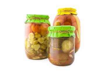 Ev yapımı turşusu domates ve salatalık