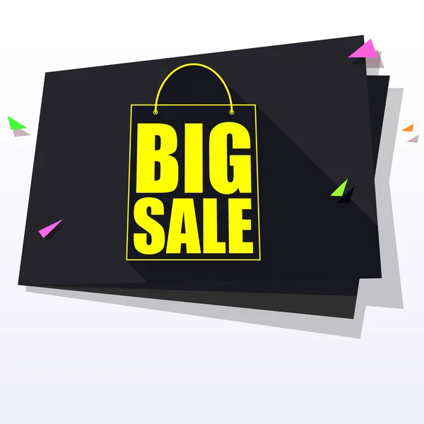 Big sale origami banner. — Stock Vector