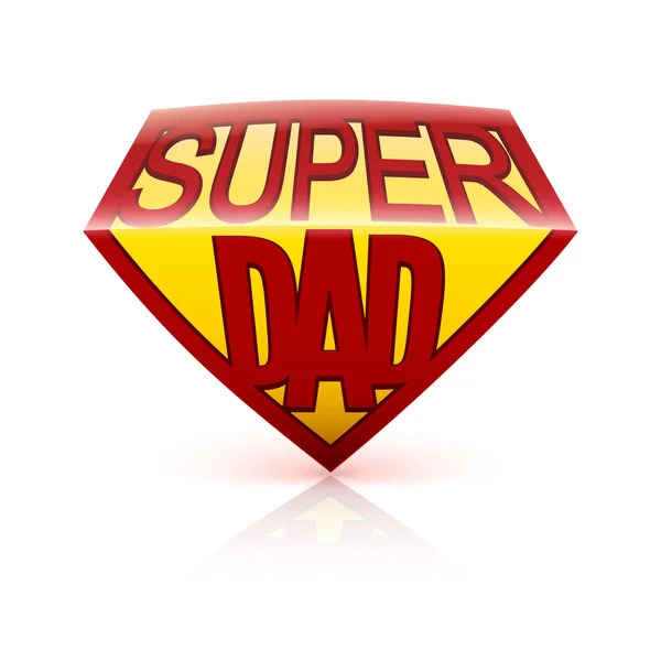 Super dad shield on white background. — Stock Vector