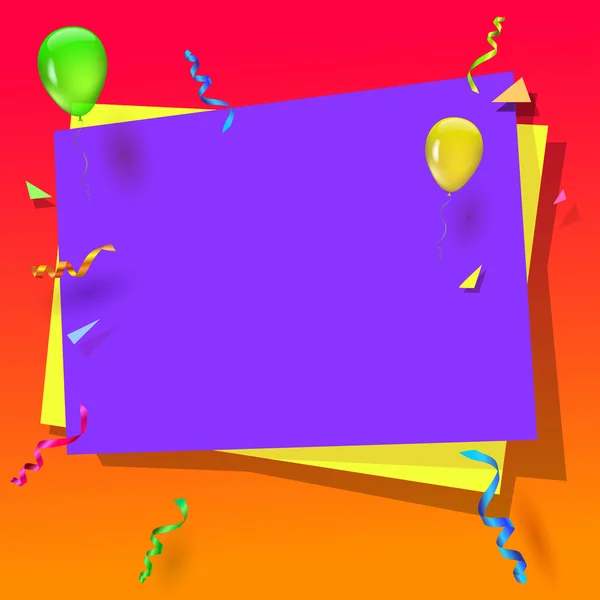 Firande bakgrund med ballonger — Stock vektor