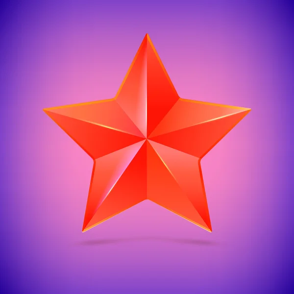 Realistic five-pointed star. — Stock Vector