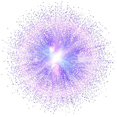 Parçacıkları ile parlayan top