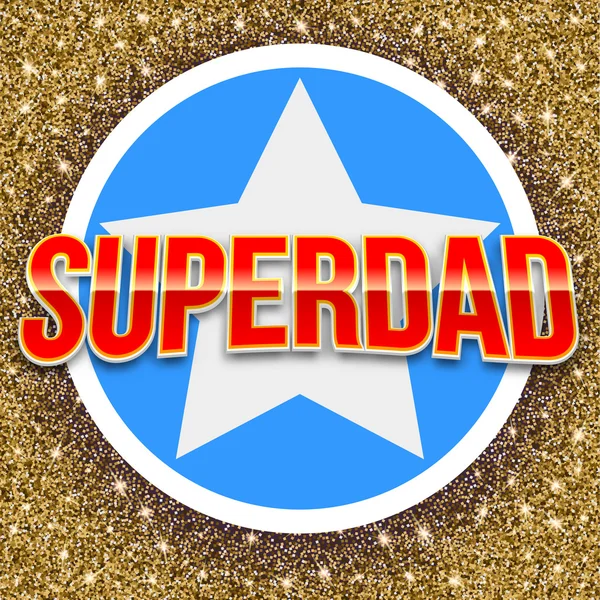 Super dad bright lettering. — Stock Vector