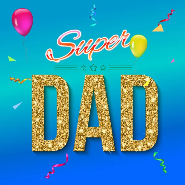 Super dad card — Stock Vector