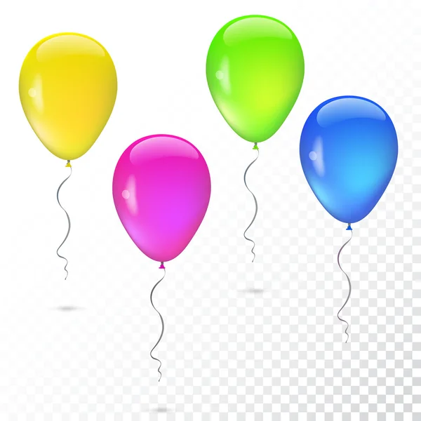 Set Luftballons in verschiedenen Farben — Stockvektor