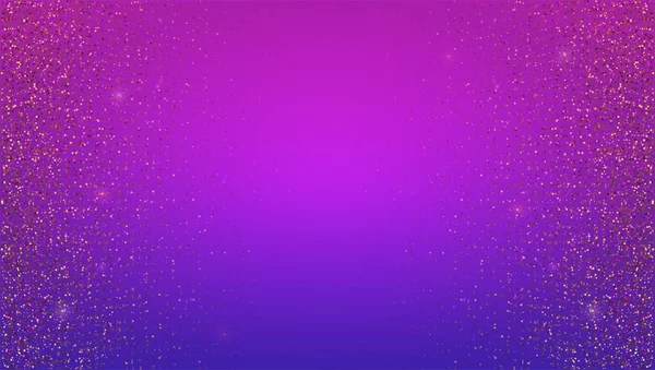 Fondo vectorial abstracto con polvo brillante dorado en degradado rosa y azul — Vector de stock