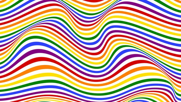 Colorful wavy lines pattern. Wavy stripes background. Vector illustration — Stock Vector