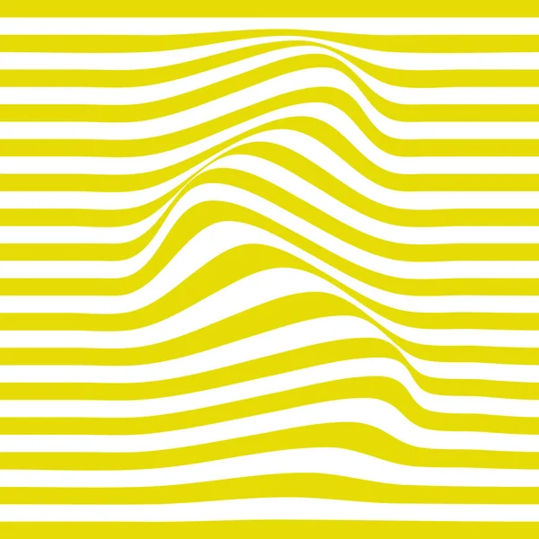 Líneas onduladas de color amarillo. Patrón con rayas que fluyen. Fondo abstracto moderno. Plantilla de diseño minimalista vectorial. — Vector de stock